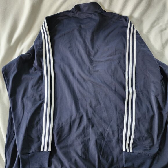 Adidas men's 3 strip dark blue track suit jacket size 4XLT - Picture 4 of 4